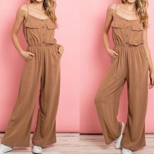 🍉Button Front Jumpsuit w/Pockets🍉